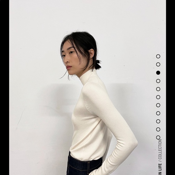 ZARA KNIT MOCK NECK SWEATER - Picture 1 of 3